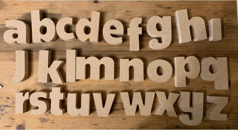 18mm Thick Lowercase Letters - Woodings Woodshack