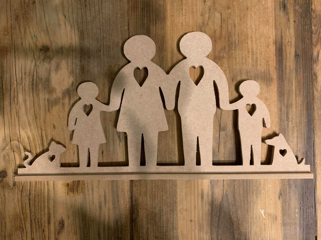 Freestanding Family Group. Ideal For Fathers/Mothers Day, Birthdays or Special Occasions