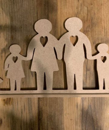 Freestanding Family Group. Ideal For Fathers/Mothers Day, Birthdays or Special Occasions - Image 1
