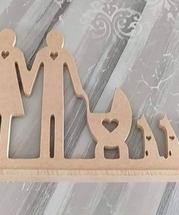 Freestanding Family Group. Ideal For Fathers/Mothers Day, Birthdays or Special Occasions - Image 2