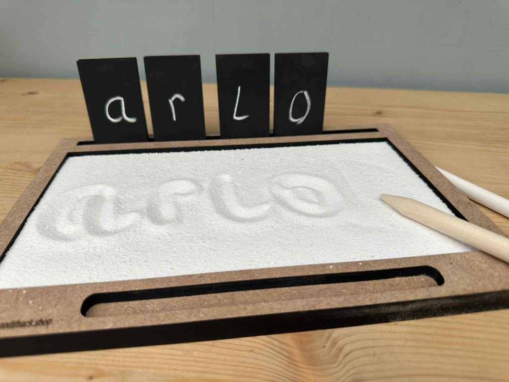 Sand Writing Tray ideal for mark making and strengthen hand muscles for writing