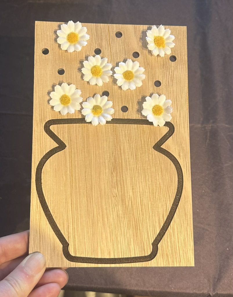 Flower Collecting Vase Boards- great fine motor skills activity