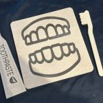 Tooth Board, Brush & Tooth Paste - great for sensory play trays
