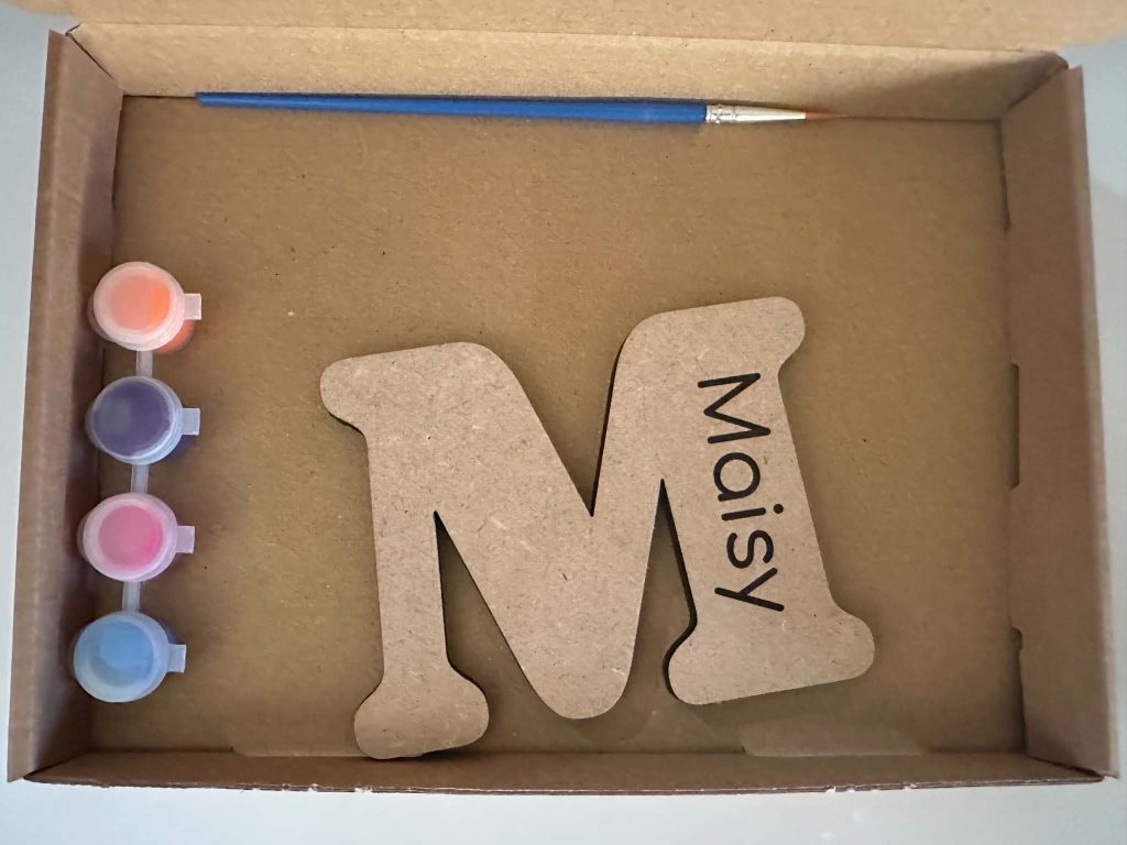 Letter With Personalised Name Craft Box - Ideal Gifts Or Personalised Craft Activity