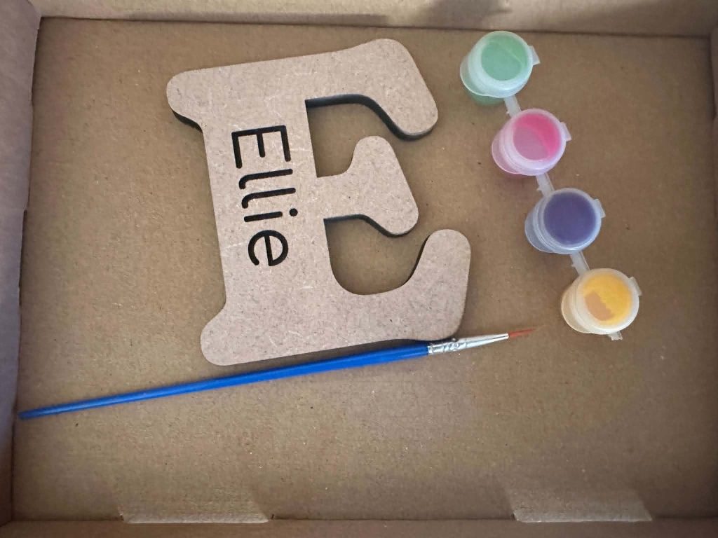 Letter With Personalised Name Craft Box - Ideal Gifts Or Personalised Craft Activity