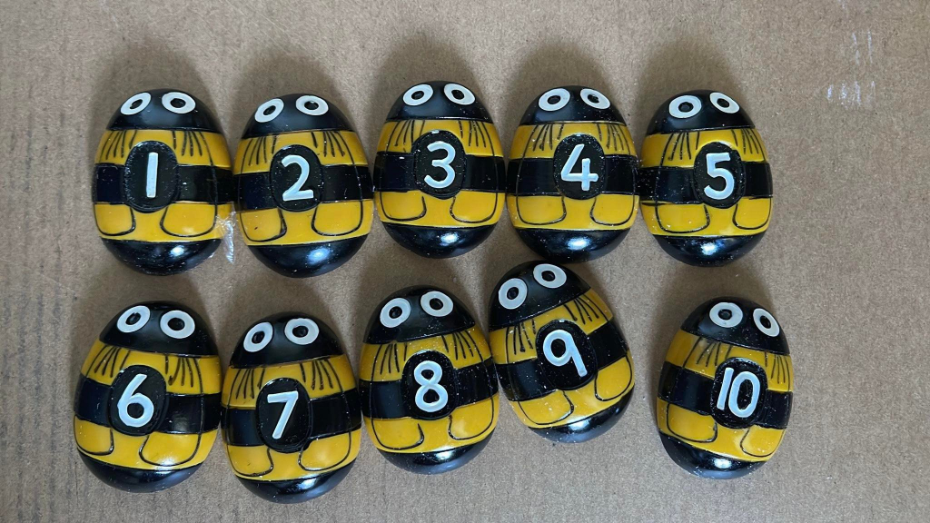 Yellow Door Bee Number Stones