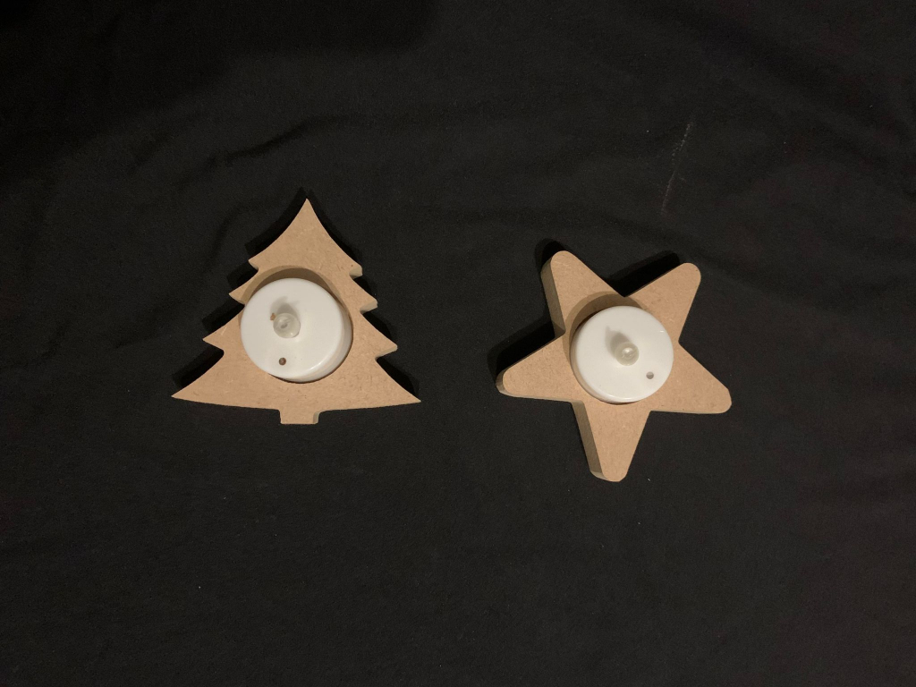 Star Tealight And Holder - Ideal for Christmas Craft - NOT SUITABLE FOR USE WITH A NAKED FLAME