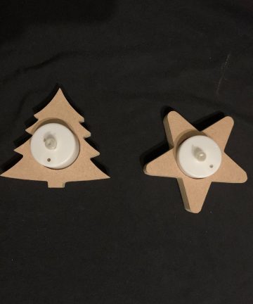Star Tealight And Holder - Ideal for Christmas Craft - NOT SUITABLE FOR USE WITH A NAKED FLAME - Image 1