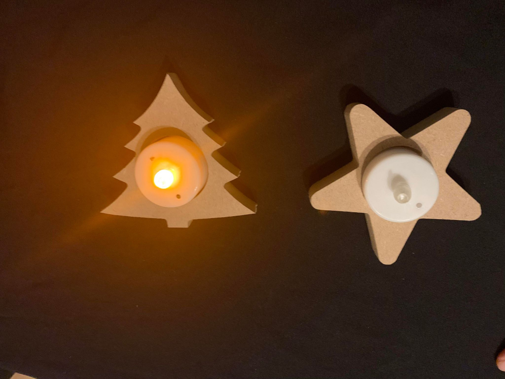 Star Tealight And Holder - Ideal for Christmas Craft - NOT SUITABLE FOR USE WITH A NAKED FLAME