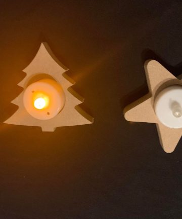 Star Tealight And Holder - Ideal for Christmas Craft - NOT SUITABLE FOR USE WITH A NAKED FLAME - Image 2