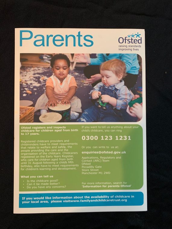 Ofsted Parents Poster Woodings Woodshack