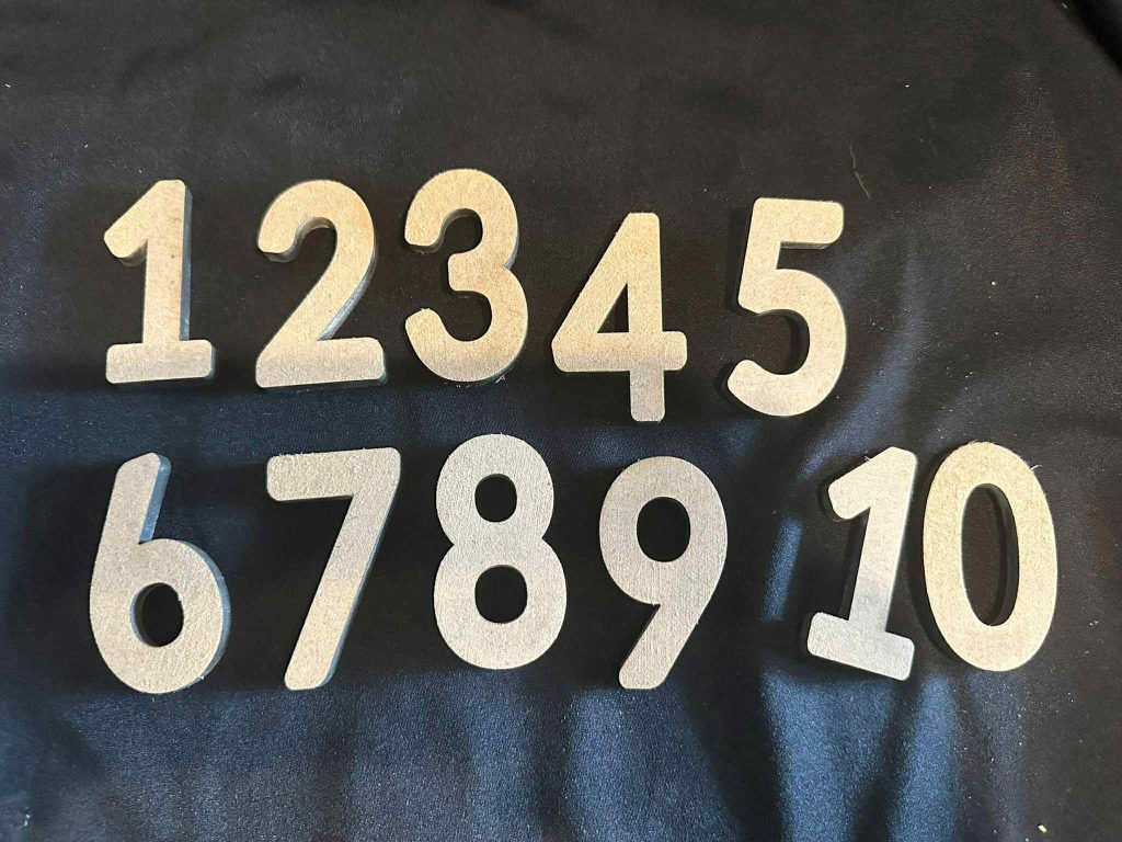 6mm Numbers 1 To 10