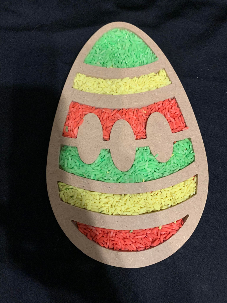 Easter Egg Sensory Tray. Ideal for Easter, loose part or sensory play.
