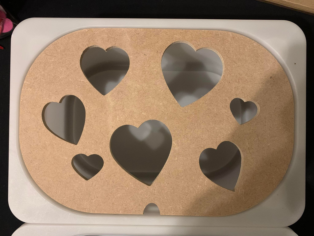 Ikea Flisat  Heart Activity Lid - Ideal For Valentines Or Mothers Day Play
