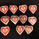 Heart Number Stickers 1 to 10 - Ideal For Valentines Crafts Or Themes