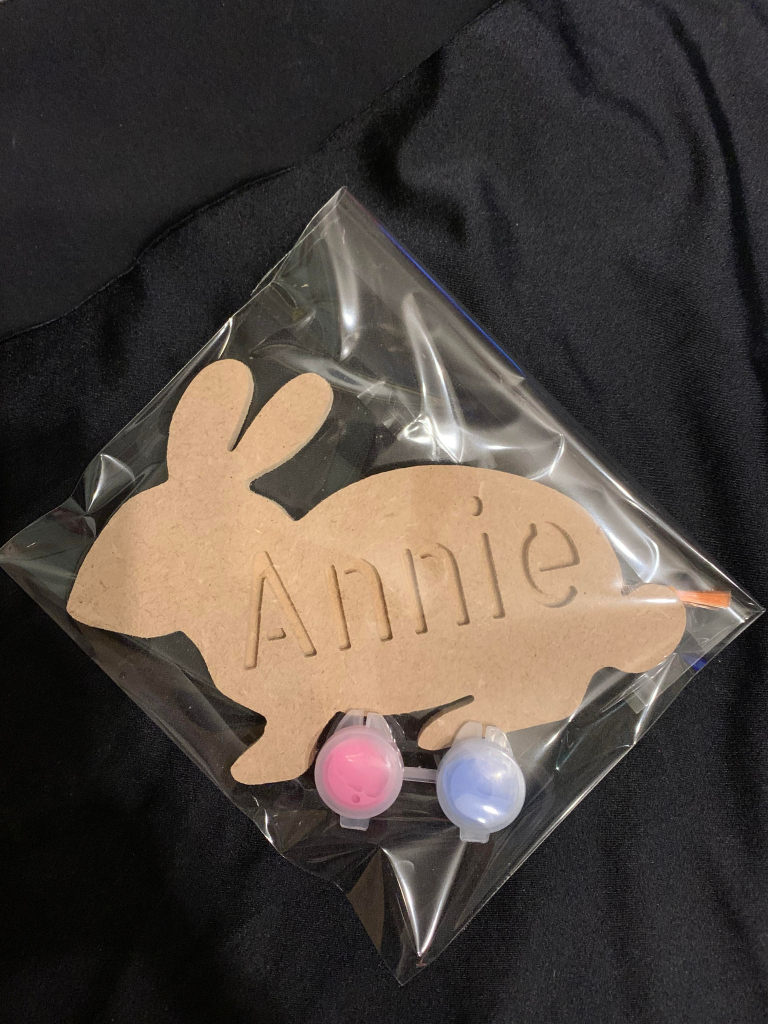 Personalised Rabbit Paint Your Own Craft Pack. Ideal For Easter, Spring Or Seasons Gifts