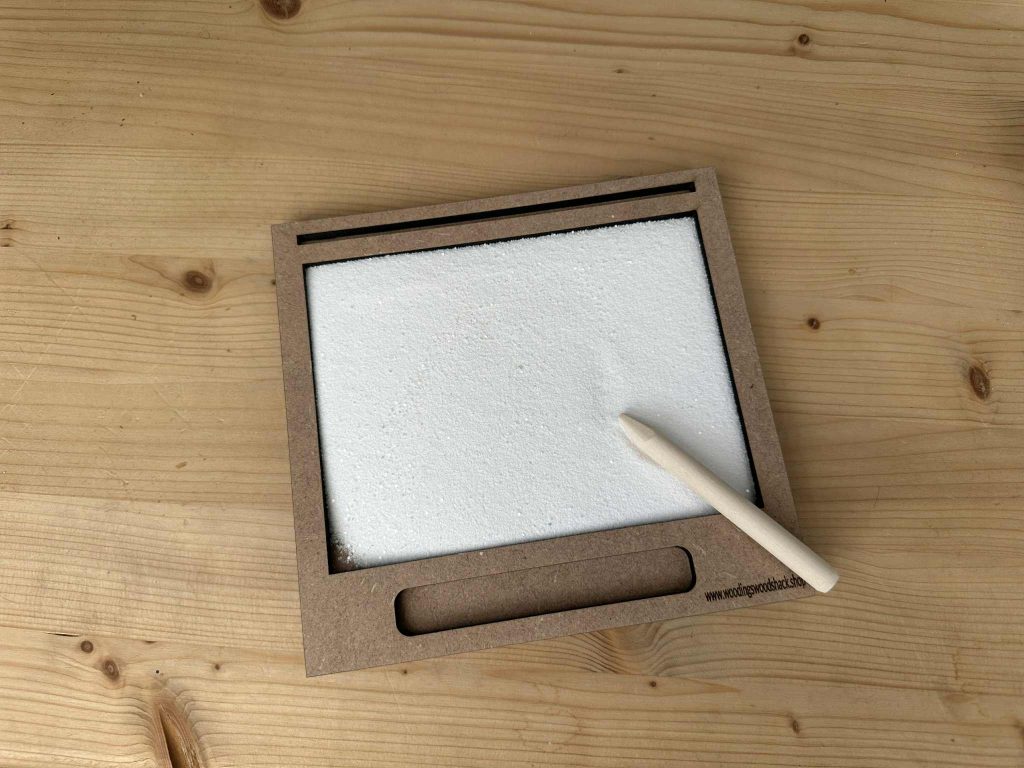 Small Sand Writing Tray ideal for mark making and strengthen hand muscles for writing