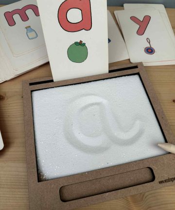 Small Sand Writing Tray ideal for mark making and strengthen hand muscles for writing - Image 2