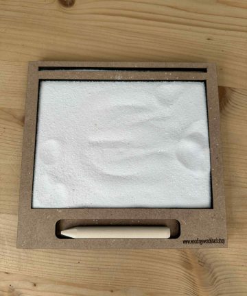 Small Sand Writing Tray ideal for mark making and strengthen hand muscles for writing - Image 5