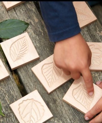 Yellow Door Sensory Leaf Tiles - Image 2