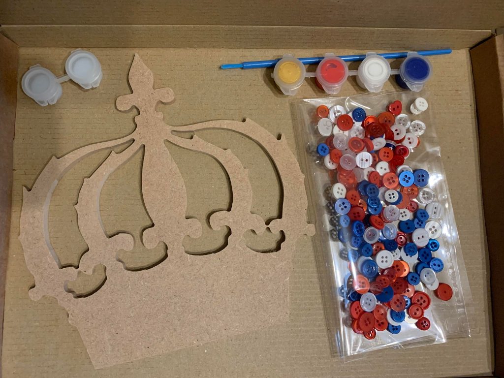 Crown Button Craft Box