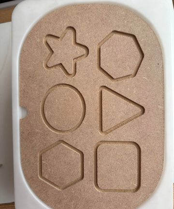 IKEA Flisat Carved Shapes lid ideal for pre writing activities to strengthen hand muscles for writing - Image 1