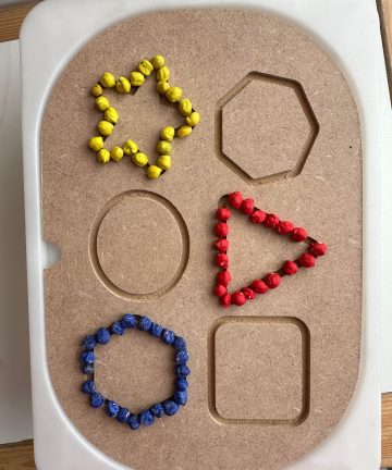 IKEA Flisat Carved Shapes lid ideal for pre writing activities to strengthen hand muscles for writing - Image 2