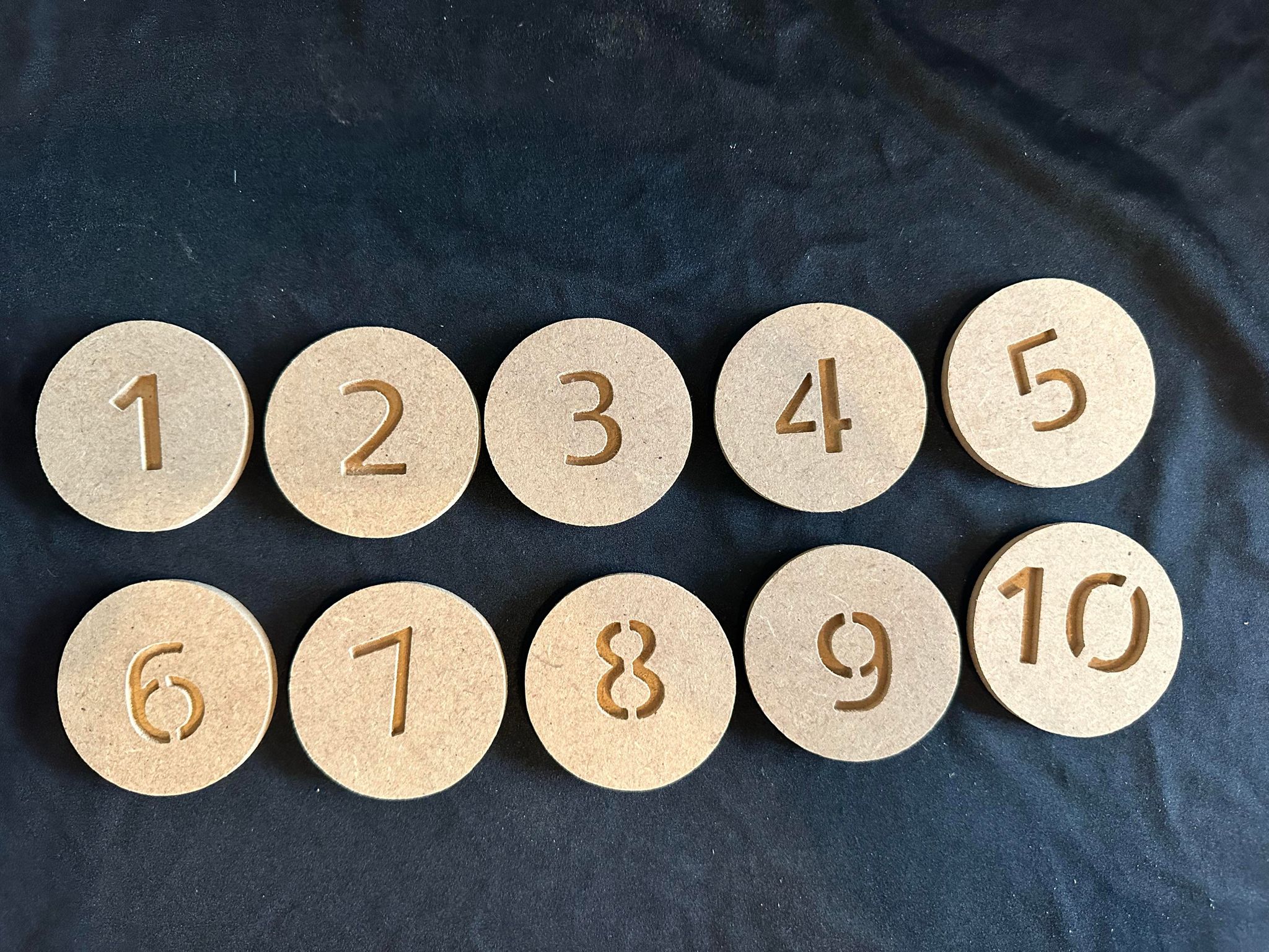 Round Small Numbers 1 To 10 - Woodings Woodshack