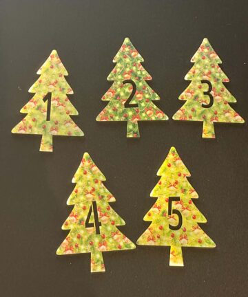 UV Printed Christmas Tree Numbers - Image 2