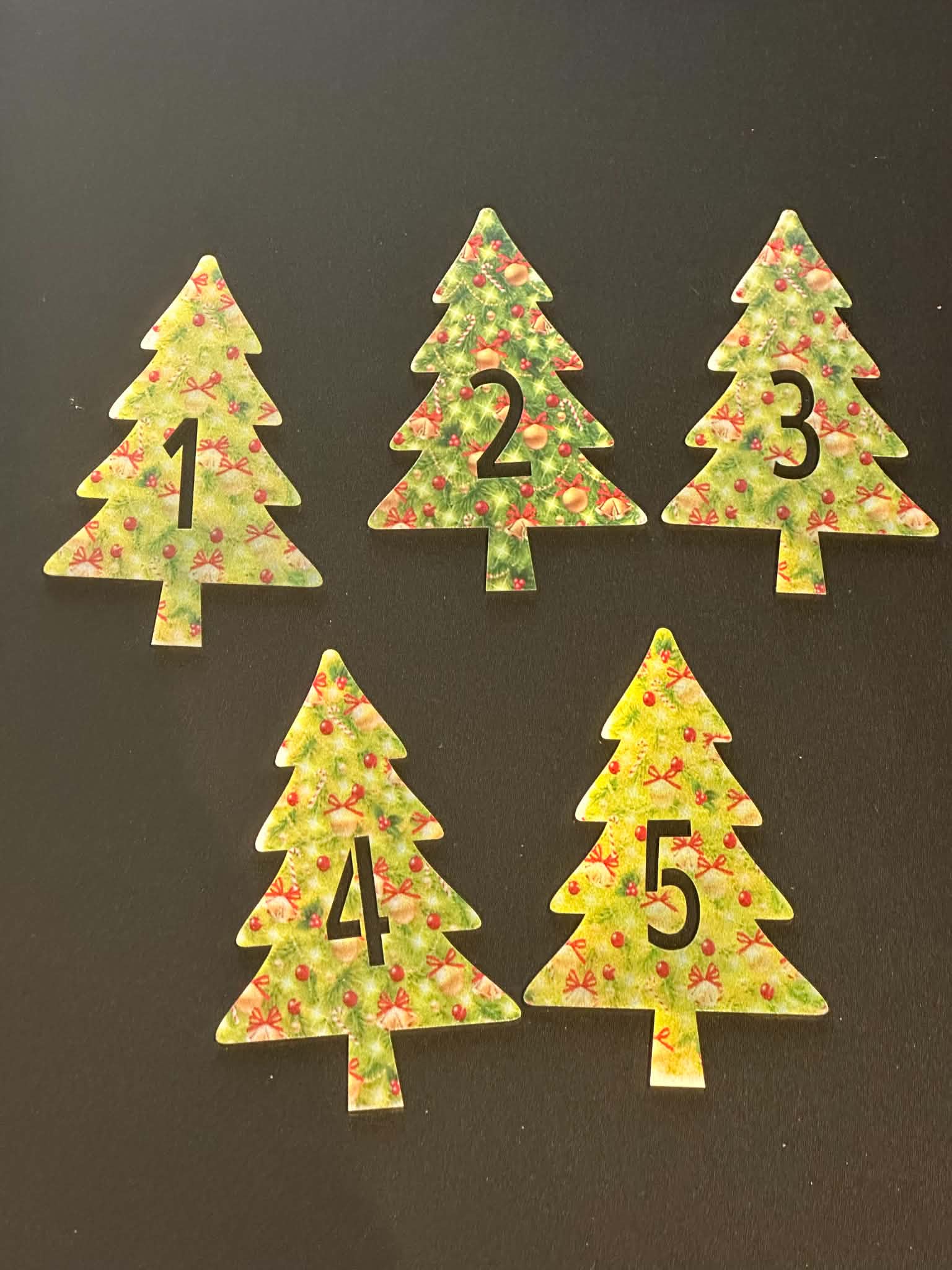 UV Printed Christmas Tree Numbers - Image 2