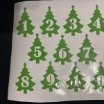 Christmas Tree Number Stickers