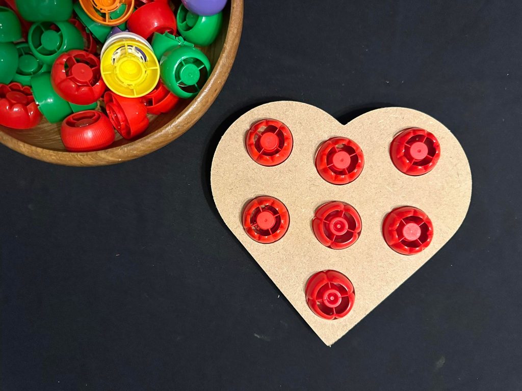 Pouch Heart Shape - Ideal For Valentines Or Mothers Day  A Great Fine Motor skill Activity