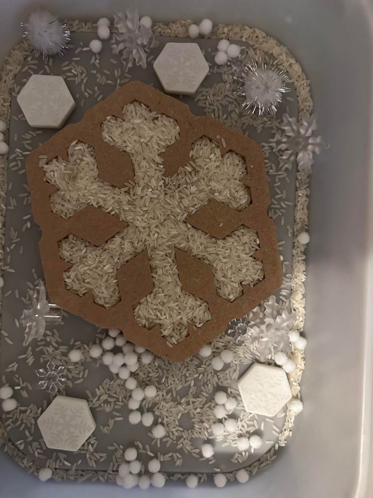 Snowflake Tray - Ideal For Winter, Christmas Or Seasons Play