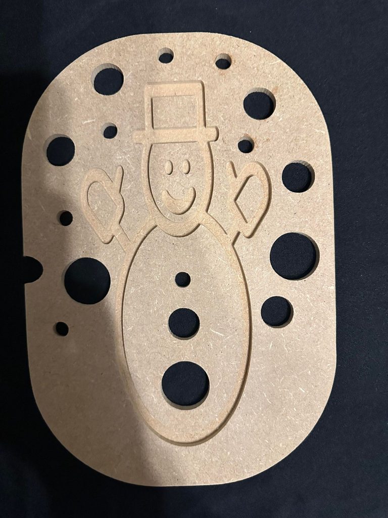Snowman Flisat Activity Lid