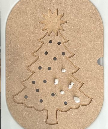 Christmas Tree Small Hole Flisat Activity Lid ideal for pipe cleaners and cotton wool buds - Image 1