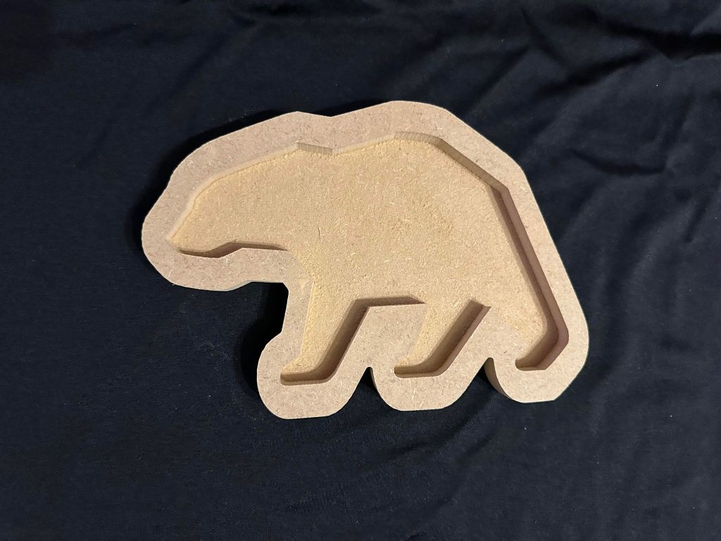 Polar Bear Tray 18mm ideal for winter, loose part or sensory play