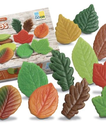 Yellow Door Sensory Stone Play Leaves, ideal for sensory play, play doh, and rubbing - Image 1