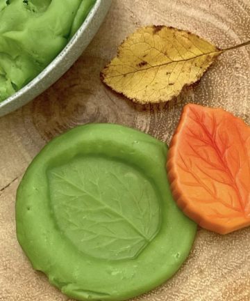 Yellow Door Sensory Stone Play Leaves, ideal for sensory play, play doh, and rubbing - Image 4