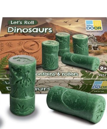 Yellow Door Let’s Roll Dinosaur Set, Great for play doh or sand play - Image 1