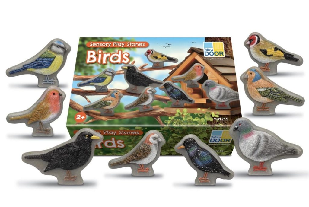 Birds – Yellow Door Sensory Play Stones Ideal for play doh, messy or small world play