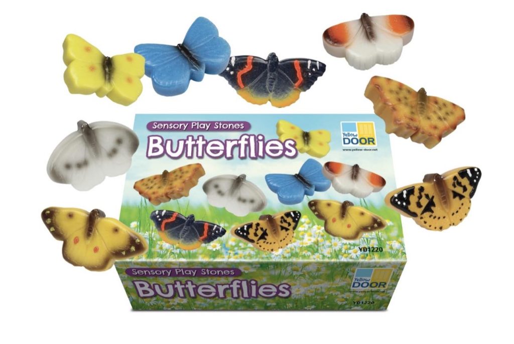 Butterfly / Butterflies – Sensory Play Stones from Yellow Door ideal for small world, messy or play doh play