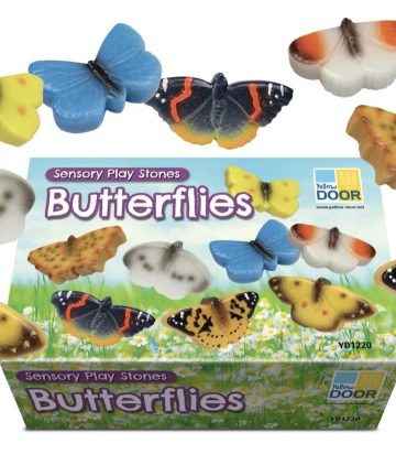 Butterfly / Butterflies – Sensory Play Stones from Yellow Door ideal for small world, messy or play doh play - Image 1