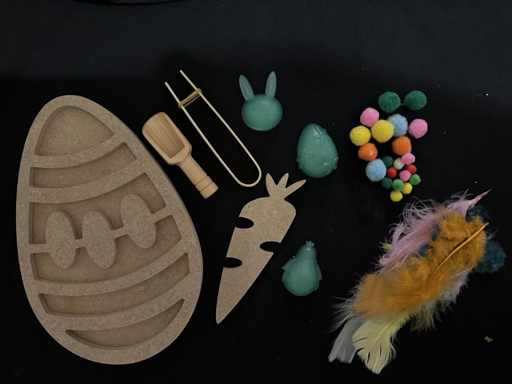 Easter Egg Sensory Set - Ideal For Easter, Religious Or Seasons Play Filled With Pom Poms, Rice Or Sand
