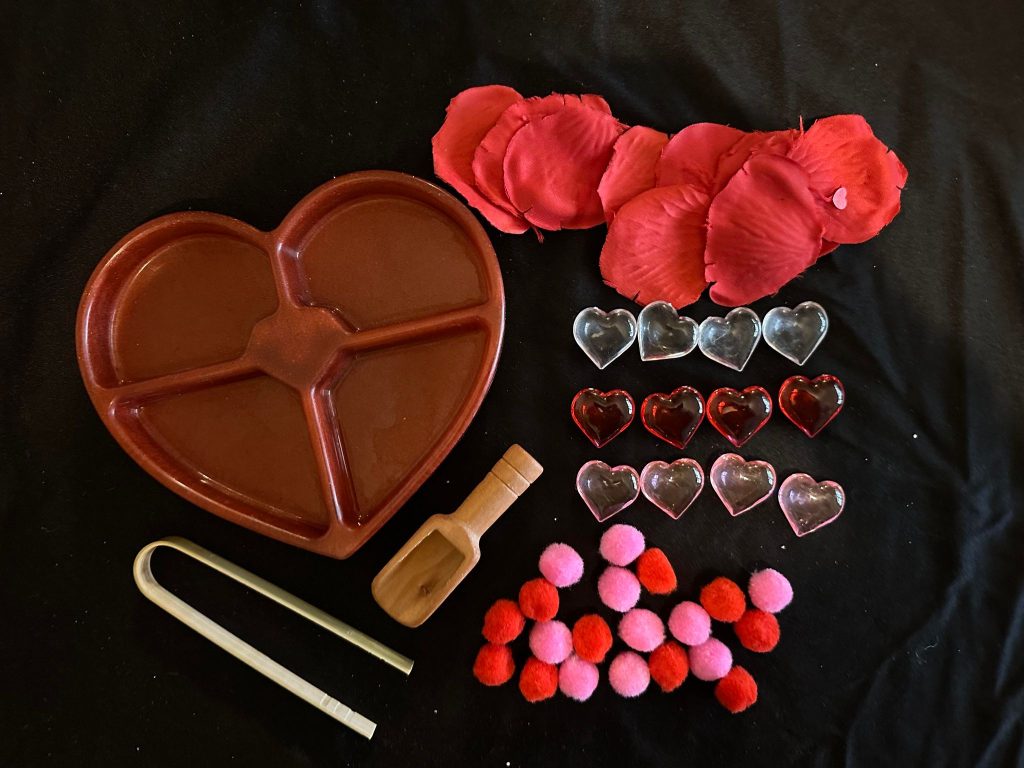 Heart Sensory set - ideal  for Valentines Or Mothers Day Sensory Play