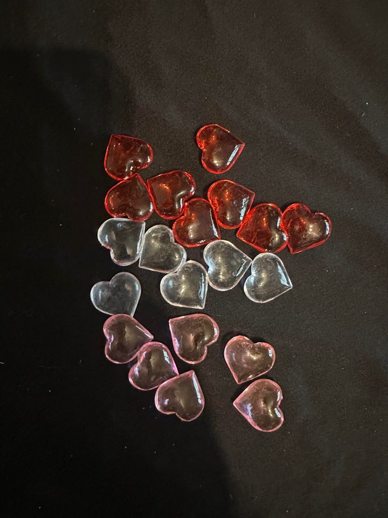 Heart Shape Acrylic - Great for sensory trays or adding to valentine, or Mother’s Day