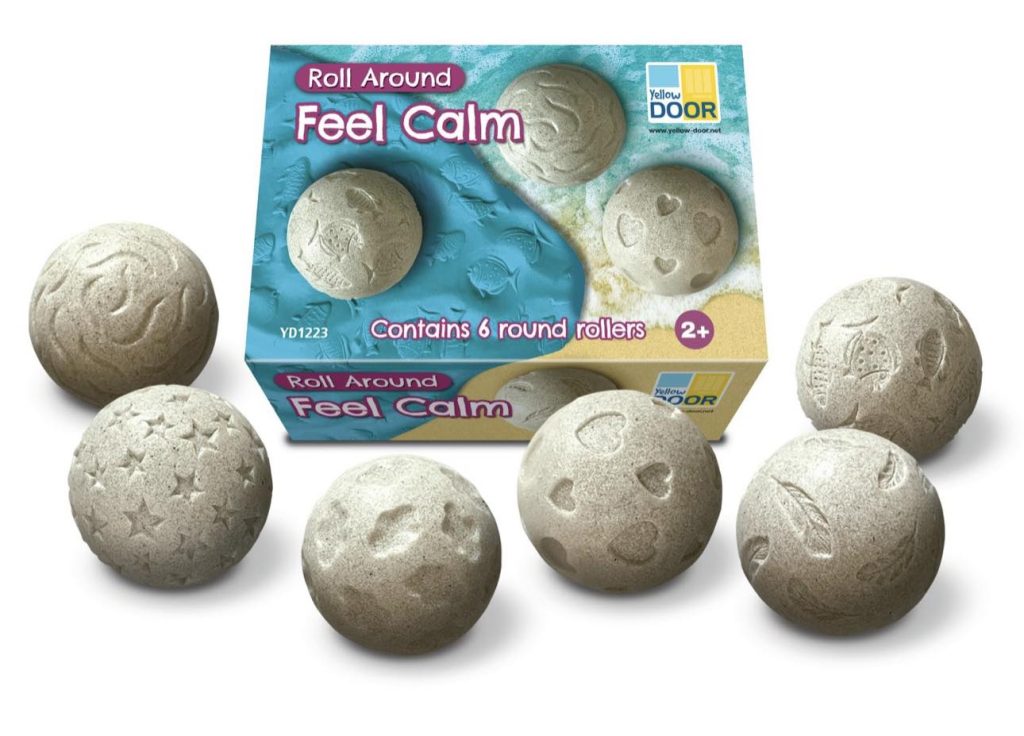 Yellow Door - Roll Around Feel Calm idea for playdoh or sand, great to add to sensory trays