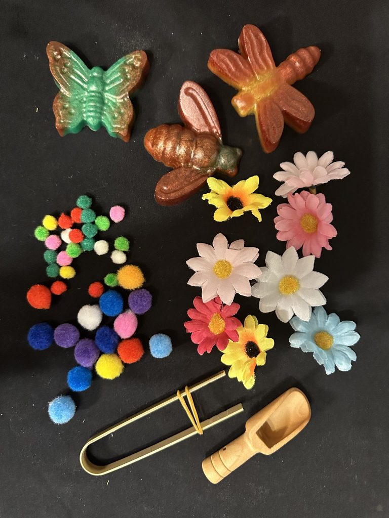 Insect sensory set ideal for rice, chick pea play or small world set