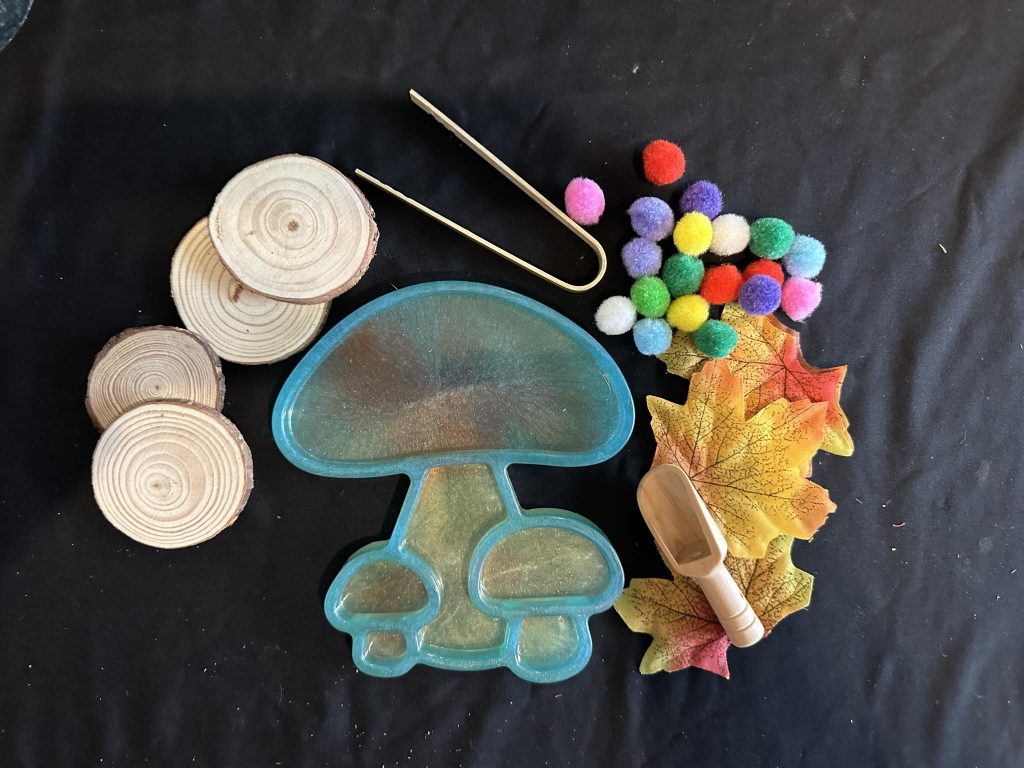 Mushroom Sensory set, great for rice, chick peas, sand or small world play