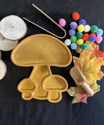 Mushroom Sensory set, great for rice, chick peas, sand or small world play - Image 2