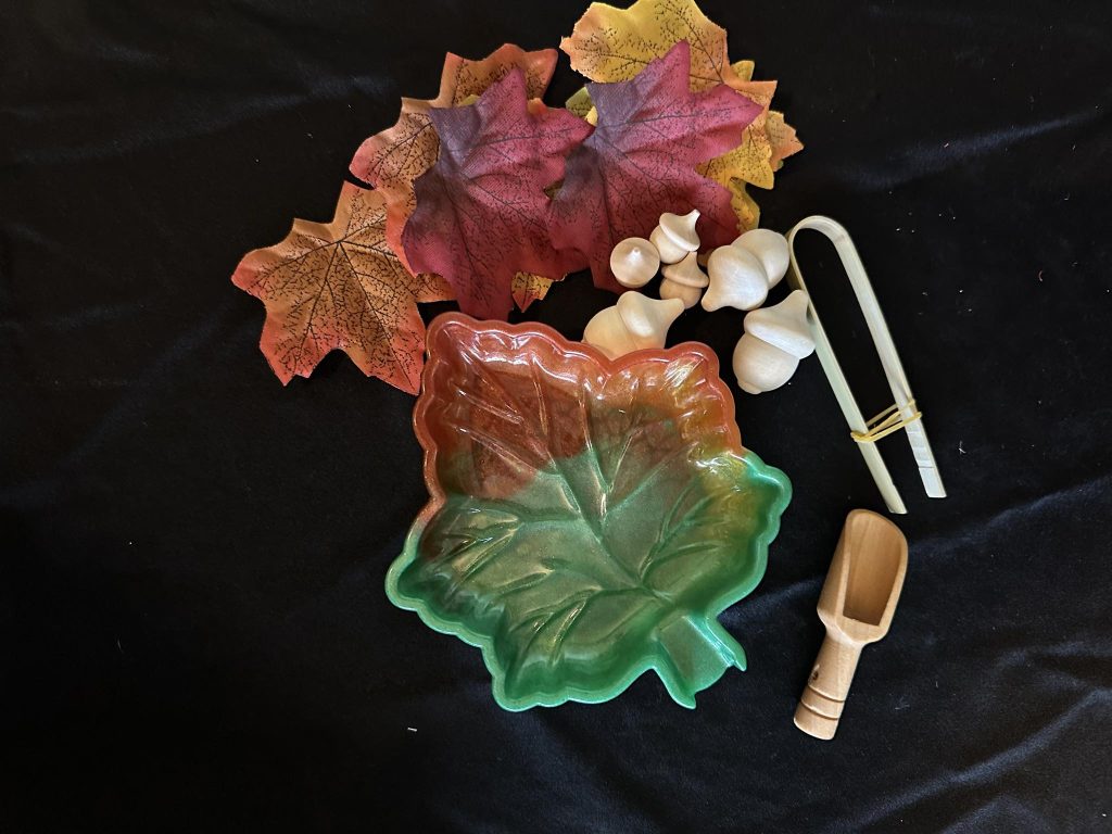 Autumn Leaf Sensory set, great for rice, chick peas, sand or small world play